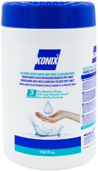 Alcoholdoekjes Konix hand en huid dispenser à 100 stuks