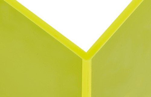 Boekensteun MAUL 10x10x13cm acryl set 2 neon geel transparant-3
