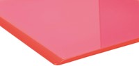 Boekensteun MAUL 10x10x13cm acryl set 2 neon rood transparant-3
