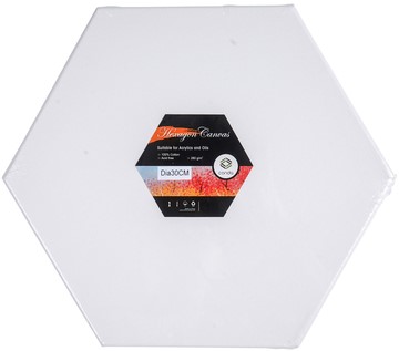Canvas Conda Hexagon 30 cm gebleekt katoen