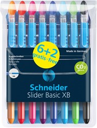 Balpen Schneider Slider Edge XB etui à 6+2 kleuren gratis