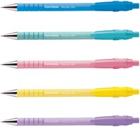 Balpen Paper Mate Flexgrip Ultra pastel medium schrijfkleur blauw blister à 5 stuks-2