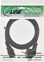 Kabel inLine STROOM C13 recht - CEE7/7 haaks 1,8 meter zwart-2