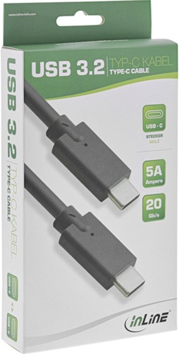 Kabel inLine USB-C 3.2 GEN.2 M/M 2 meter zwart-2