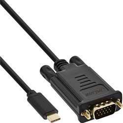 Kabel inLine USB-C VGA 3.1 M/M 2 meter zwart