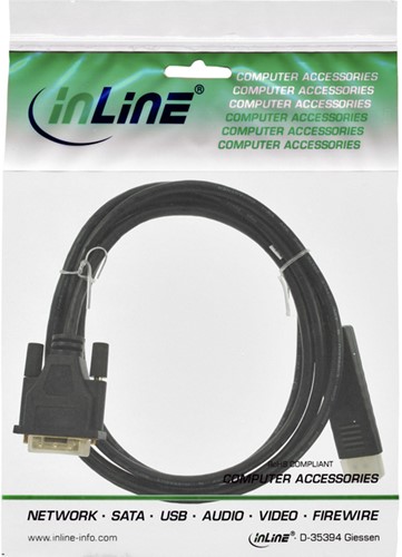 Kabel inLine Displayport DVI 24+1 M/M 2 meter zwart-2