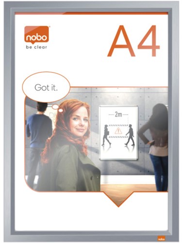 Kliklijst Nobo Impression Pro A4 zilver-3