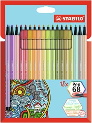 Viltstift STABILO Pen 68 8 nieuwe kleuren assorti