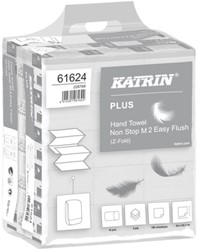 Handdoek Katrin 61624 Z-vouw Plus sneloplossend 2laags 20,3x24cm 15x160st