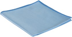 Glasdoek Cleaninq microvezel 40 x 40 cm blauw