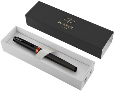 Rollerpen Parker IM black orange vibrant ring fijn-2