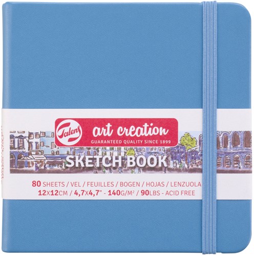 Schetsboek Talens Art Creation blauw 12x12cm 140gr 80vel