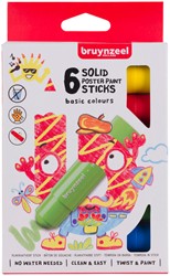 Plakkaatverf sticks Bruynzeel Basic 6 kleuren