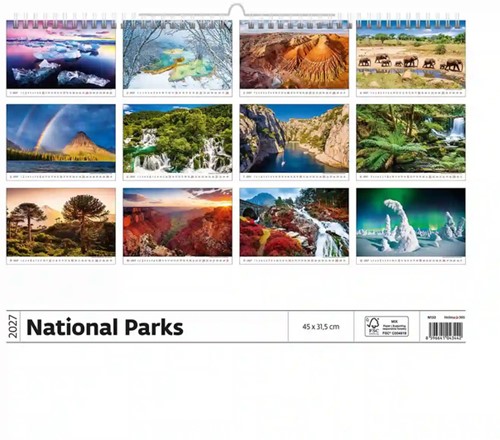 Kalender 2027 Helma 365 31.5x45cm Nationale parken-2