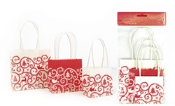 Cadeautas Kerst Seasons Greetings 3 stuks assorti
