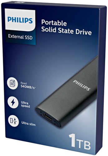 SSD Philips extern ultra speed space grey 1TB-3