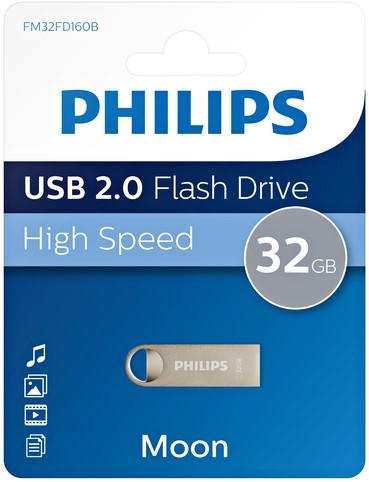 USB-stick 2.0 Philips moon vintage silver 32GB-2