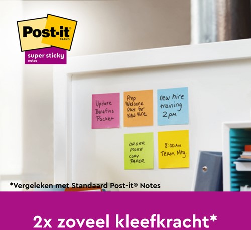 Memoblok Post-it 655 Super Sticky 76x127mm Playful 6 stuks-2