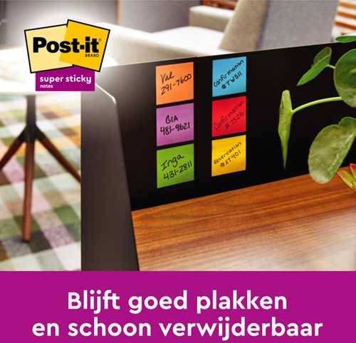 Memoblok Post-it 655 Super Sticky 76x127mm Playful 6 stuks-3