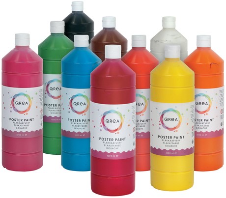Plakkaatverf Qrea primair rood 1000ml-3
