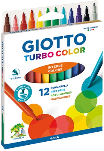 Viltstift Giotto Turbo Color assorti 12st