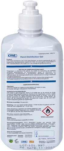 Handdesinfectie CMT systeemfles met pomp alcoholgel 500ml-2
