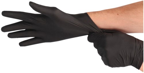 Handschoen CMT L soft nitril zwart-3