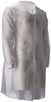 Bezoekersjas CMT M non-woven drukknopen 104cm lang PP wit-2
