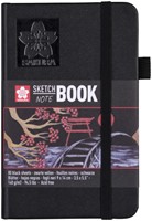 Schetsboek Sakura 9x14cm 140gr zwart papier