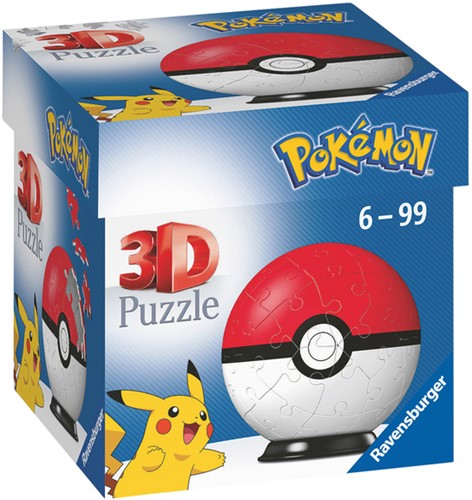 3D puzzel Ravensburger Pokemon Pokeball 54 stuks-3