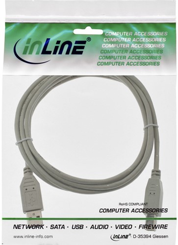 Kabel InLine USB-A USB-B 2.0 M 1.8 meter beige-2