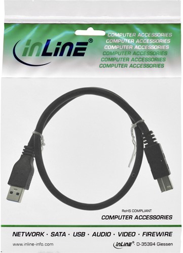 Kabel Inline USB-A USB-B 3.0 M 1.5 meter zwart-2