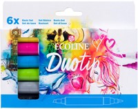 Duotip marker Ecoline basis set 6 kleuren