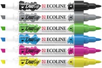 Duotip marker Ecoline basis set 6 kleuren-2
