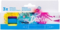 Duotip marker Ecoline primair set 3 kleuren