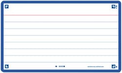 Flashcard Oxford 2.0 75x125mm 80 vel 250gr lijn blauw