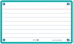 Flashcard Oxford 2.0 75x125mm 80 vel 250gr lijn mint