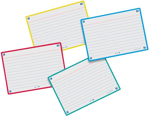 Flashcard Oxford 2.0 75x125mm 80 vel 250gr lijn assorti-3