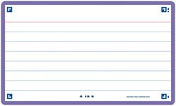 Flashcard Oxford 2.0 75x125mm 80 vel 250gr lijn paars