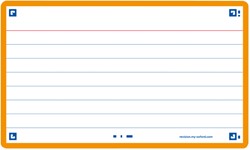 Flashcard Oxford 2.0 75x125mm 80 vel 250gr lijn oranje