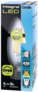 Ledlamp Integral E14 2700K warm wit 4W 470lumen-2