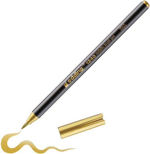 Brushpen edding 1340 metallic goud-3