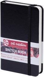 Schetsboek Talens Art Creation 80 witte vellen 140gr 90x140mm zwart