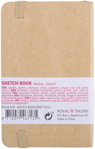 Schetsboek Talens Art Creation 80 witte vellen 140gr 90x140mm kraft-2