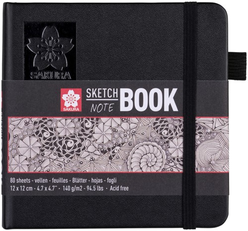 Schets-notitieboek Sakura 12x12cm 140gr 80vel wit