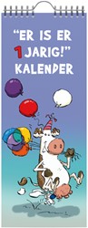 Verjaardagskalender 130x325 Ritstier 14pagina's paars