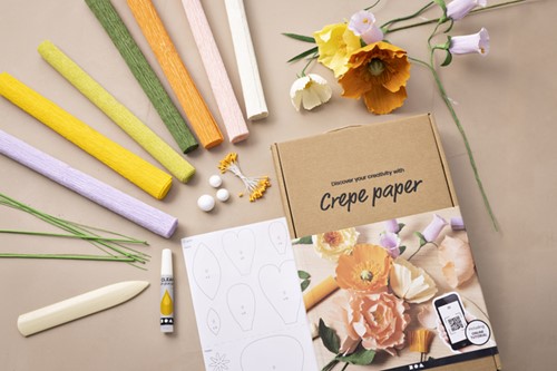 Crêpepapier Creativ Company DIY starterset bloemen-2