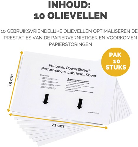 Olievellen voor papiervernietiger Fellowes Powershred Performance+ 10 vel-2