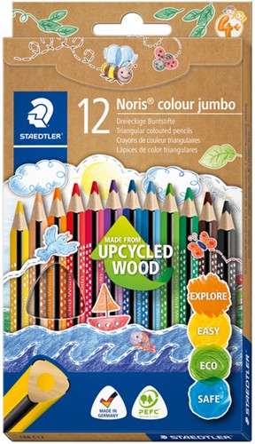 Kleurpotlood Staedtler Noris Colour Jumbo set à 12 kleuren