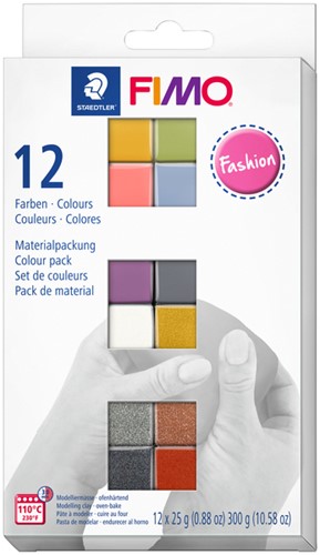 Klei Fimo soft colour pak à 12 mode kleuren